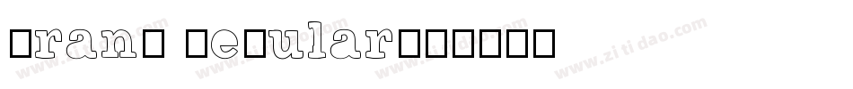 Brand Regular字体转换